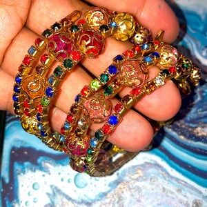 2 PC Spiral Bracelets in Gold